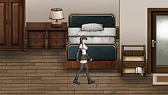 Cute Lady's Erotic Fantasy in Hentai Game