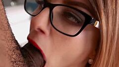 Gorgeous Milf With Big Butt And Glasses Takes Monster Cock Nicely