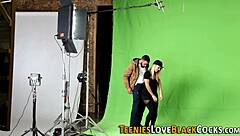 Blonde teen dares huge black cock pounding