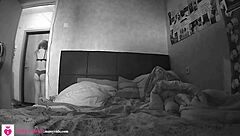 Hidden cam catches petite 18+ teen in private action