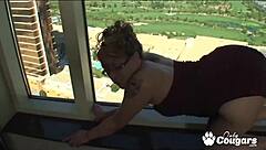 Chunky Mexican MILF sucks off a guy she just met!