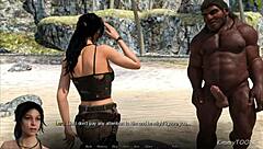 lara croft seduced by big dick monsters on enchanted island