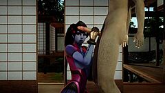 Can Widowmaker handle this deepthroat blowjob in Overwatch?