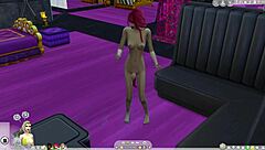 Detailed futanari shemale sex and fun in Sims 4 with feet