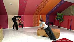 skinny brunette gets rough anal fucking