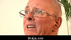 Old man fucks cute teen with small tits