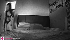 Hidden cam catches petite 18+ teen in private action