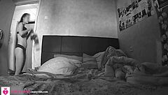 Hidden cam catches petite 18+ teen in private action