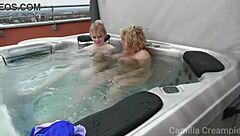 Camilla And Anna Lynx Rip Clothes At Spa