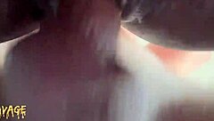 look at this big tits ebony milf getting a huge cumshot after rough doggystyle and dirty talk