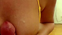 the classy british cougar in stockings tit fucks and blows before cumshot