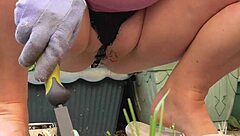 hot new shorts w eeding on the patio