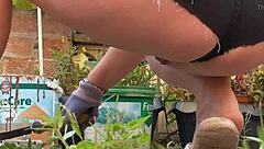 hot new shorts w eeding on the patio