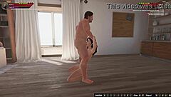 Ethan and Kiara compete in a naked fighter game in 3D