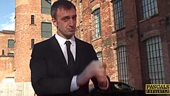 Hot Brunette Deepthroats Cocks at Gloryhole!