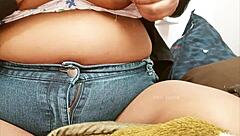 Asian Aunty Reveals Big Boobs Teasingly