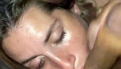 Blonde friend bent over for cum fill