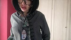 Lavinia Strips In Lingerie Despite Dressed As A Man