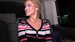 Blonde Teen Deepthroats Stranger in Van