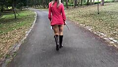 Public sex in park with monster cock creampie?