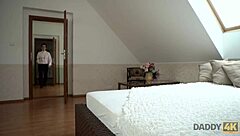 Muscular boss dominates employee with close-up anal action.