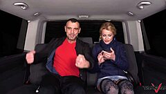 Blonde Teen Deepthroats Stranger in Van