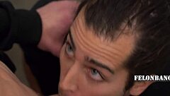 caught stealing? seduce the horny guard for rough assfucking in garage