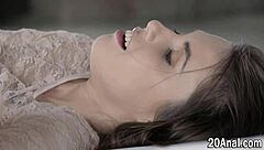 Lingerie hottie gets her ass fucked hard with big cock