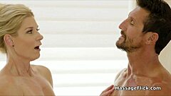 Oily Milf Masseur Blows and Jerks Client's Fat Cock in Shower