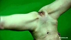 Young Brunette Gymnast Anna Mostik Spreads Wide!