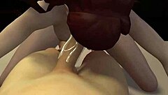 dva from overwatch rides cock then sucks creampie clean?
