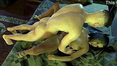 sexy black ladyboy gets anal missionary pounding in hentai style