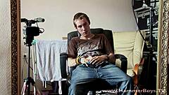 patrik gregor home alone gets handjob and bareback blowjob from twink with big cock