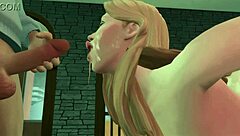 she keeps sucking gooey & intense face fuck