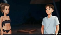 Summertime Saga: Kinky Girlfriend Shares Big Dick Boyfriend With BFF On Beach