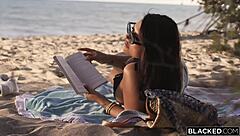 Eva Angelina's first Blacked scene with big black cock