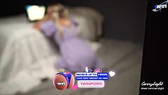 Step Dad Catches Daughter Masturbating, Cums in Panties