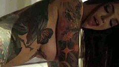 tranny casey bends over for doggystyle fuck with rocky emerson's big cock