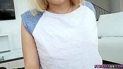 I can't believe it, me, a small blonde teen 18+ with glasses, in a wild 3some with huge partners!