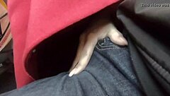 public airplane encounter with brunette teen