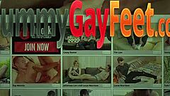 Gay teen fucks his own feet hard!