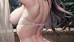 3D动画AI老婆自慰帮老公签广告合同，ASMR助兴