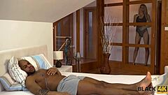 black stud vs blonde affair in hotel