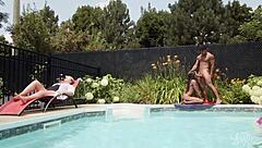 Leilani Li Emotionally Seduces Lifeguard Kenzo Alvarez in Pool with Bikini and Heels