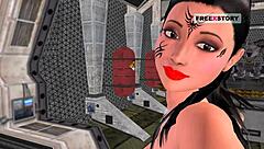 Bunny Jessie Volt's mouth is destroyed by big black cocks in group gangbang.