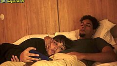 watching netflix with stepsister, couldn't resist putting penis in mouth, almost caught.