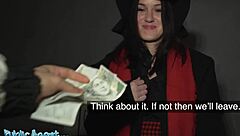 Melany Mendes deepthroats in public outdoor blowjob leading to intense fuck and cumshot orgasm