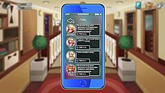 Blonde friend gives blowjob in Woodchester gameplay