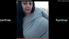 Rosasweet02 shares her big tits on webcam in a casual chat with fans