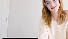 Why is Sage Fox giving a sloppy blowjob in her bikini?